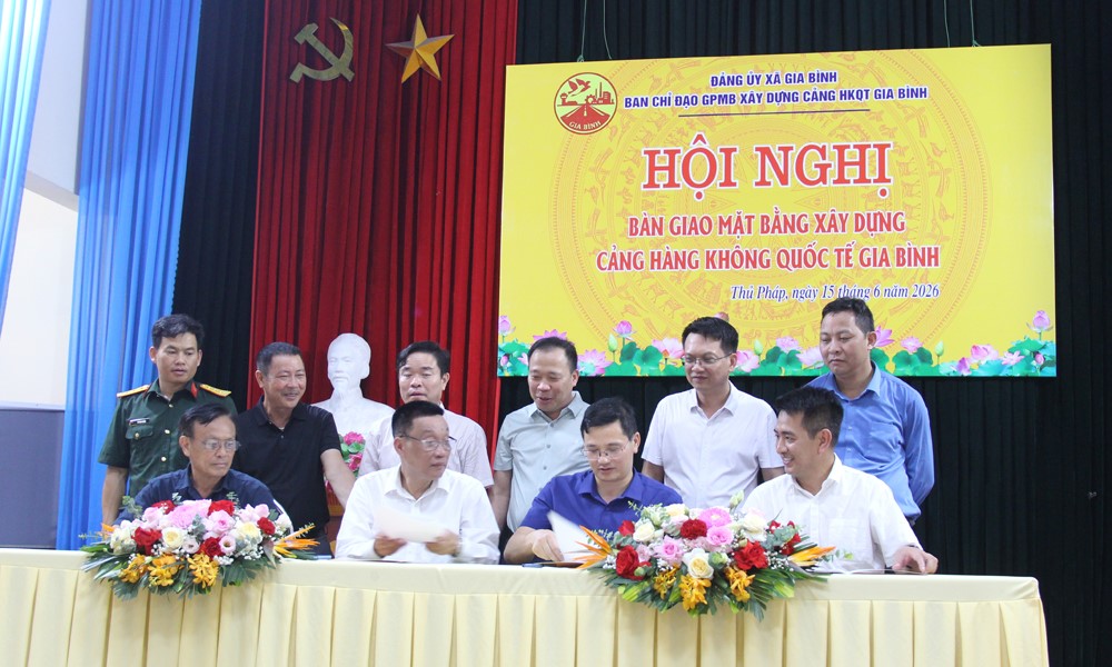 Thôn Thủ Pháp bàn giao mặt bằng xây dựng Cảng hàng không quốc tế Gia Bình