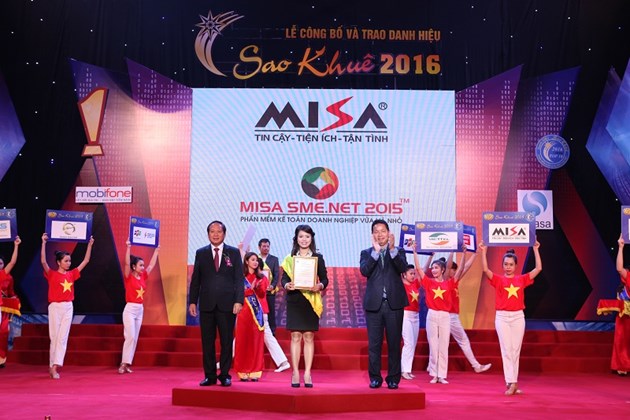 Hai phần mềm của MISA đạt danh hiệu Sao Khuê 2016