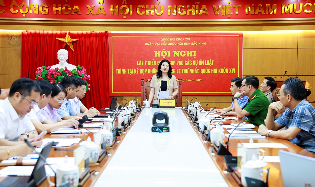 Đoàn đại biểu Quốc hội tỉnh Bắc Ninh tổ chức lấy ý kiến đóng góp vào dự án Luật trình tại các kỳ họp Quốc hội khóa XV